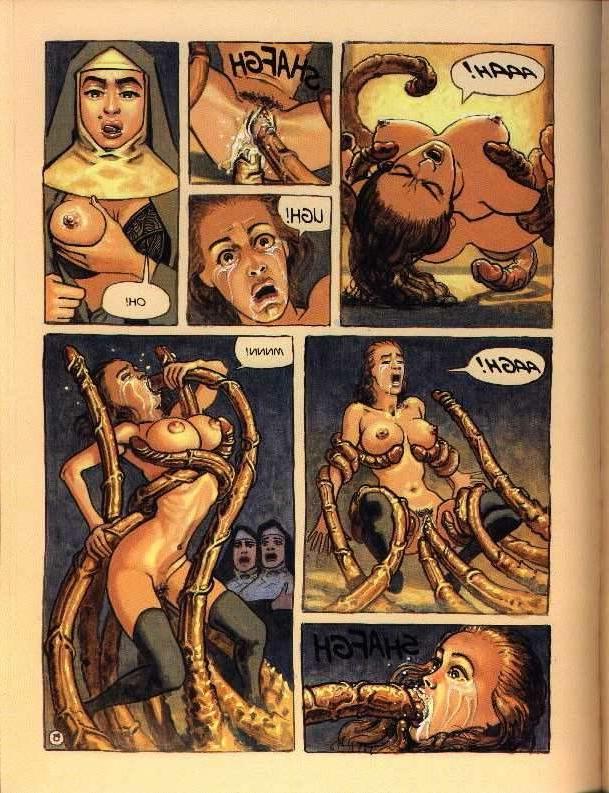 15P horny nuns get ravaged by satans giant hard cock and huge balls