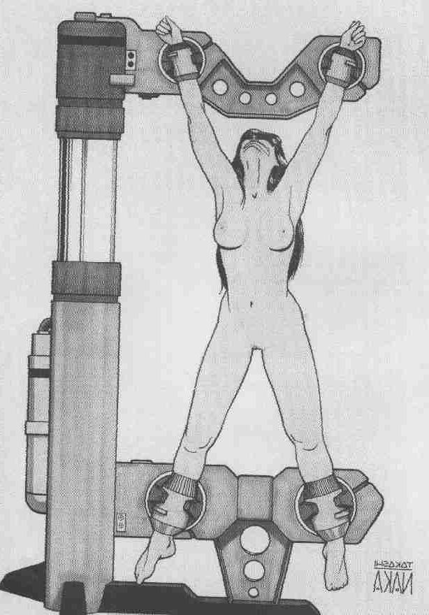 15P hard rope tied female painful bondage artworks