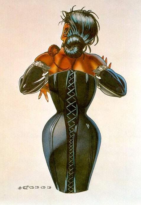 15P bizarre female contortion bondage artwork and fetish drawings