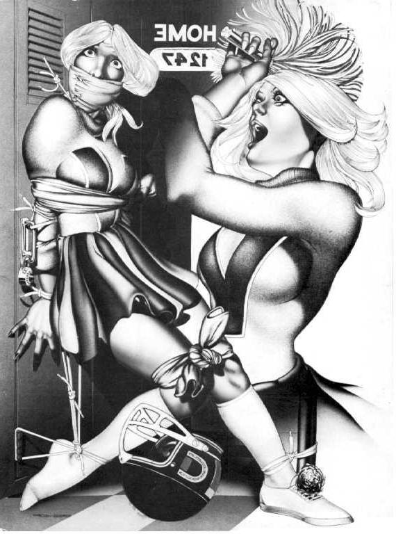 15P Bishops female bondage art and rope fetish drawings and artworks
