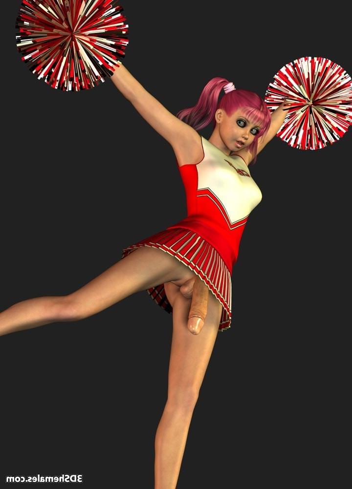 16P Dickgirl cheerleader