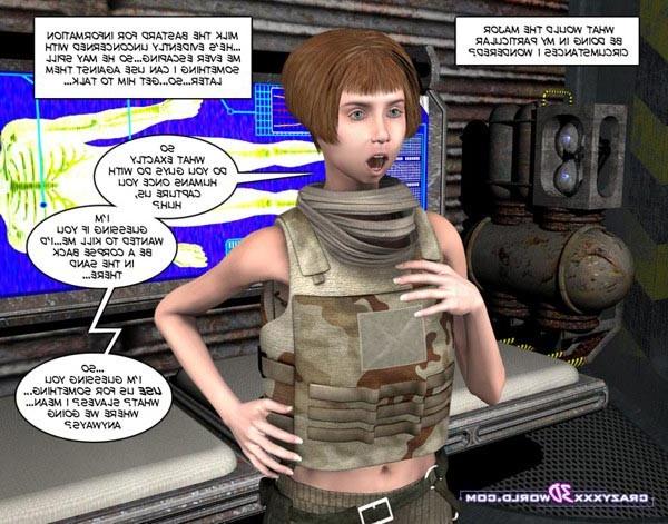 16P Two wild army babes gets captured by terminators