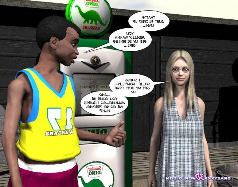 16P Busty teen blonde seducing black guy in a bathroom