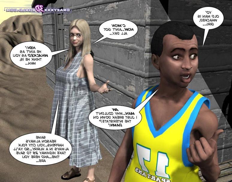 16P Busty teen blonde seducing black guy in a bathroom