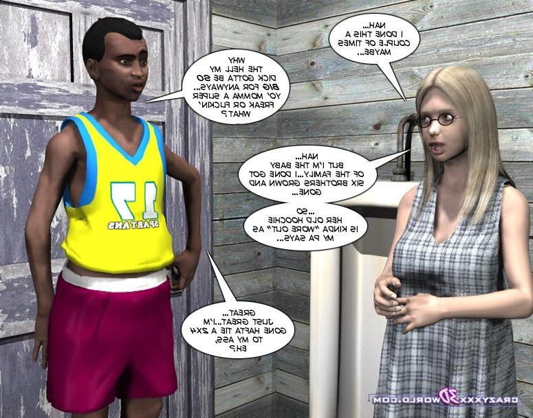 16P Busty teen blonde seducing black guy in a bathroom