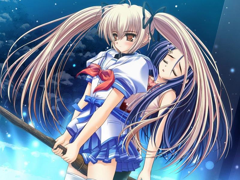 18P Thin hentai schoolgirls in short skirts with white cute panties