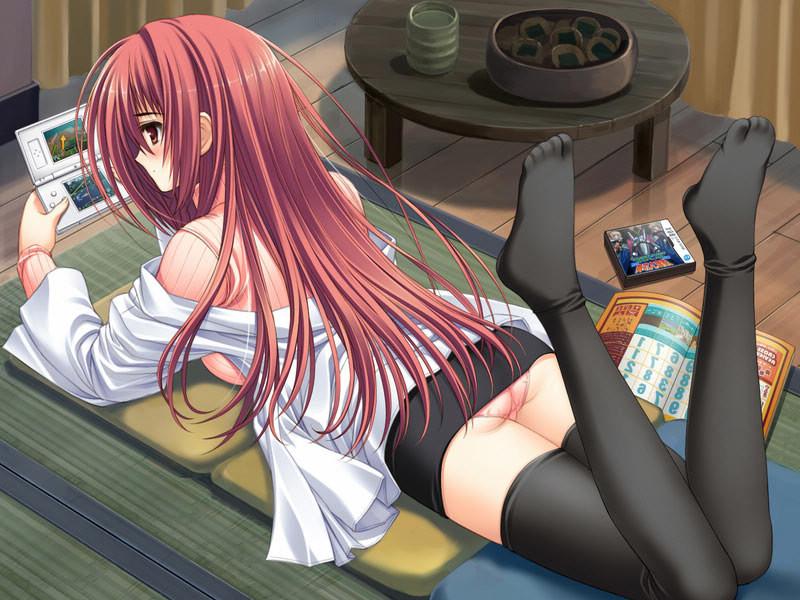 18P Thin hentai schoolgirls in short skirts with white cute panties