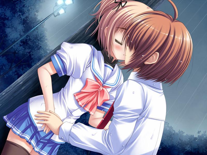18P Thin hentai schoolgirls in short skirts with white cute panties