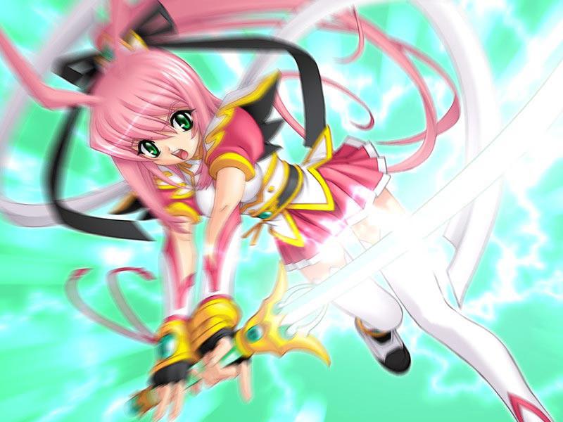 20P Pink haired hentai warrior princess with big tits and a teen ass