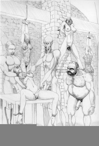 15P classic female dungeon bondage art