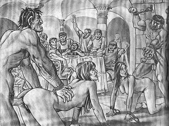 15P helpless women impaled giant wood pole