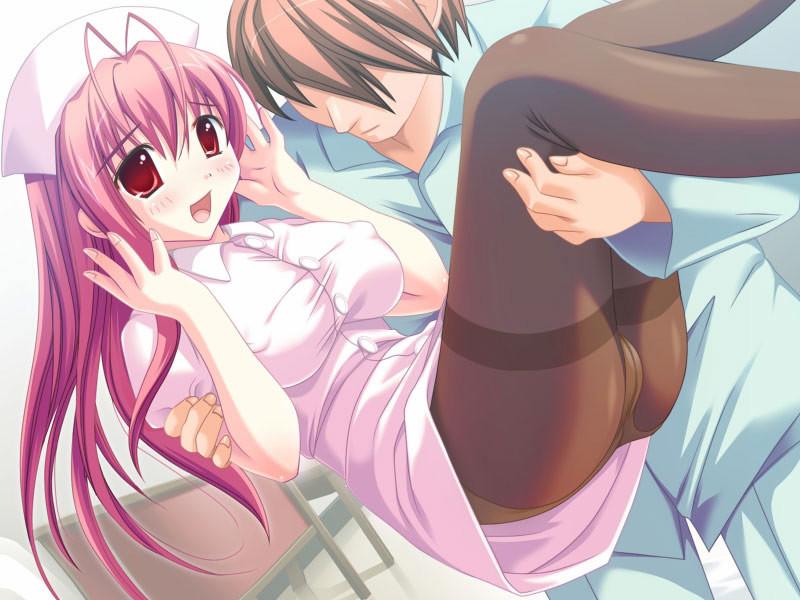 20P Pink haired hentai nurse whore with big breasts fucks patient