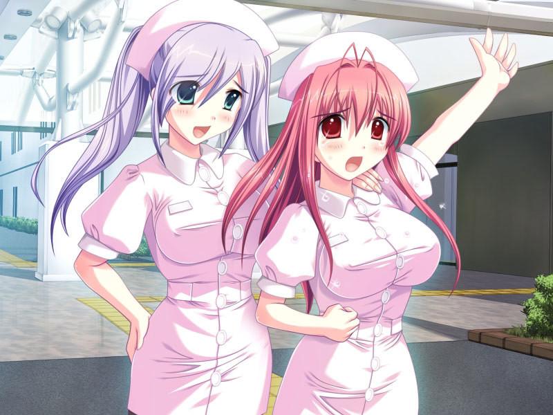 20P Pink haired hentai nurse whore with big breasts fucks patient