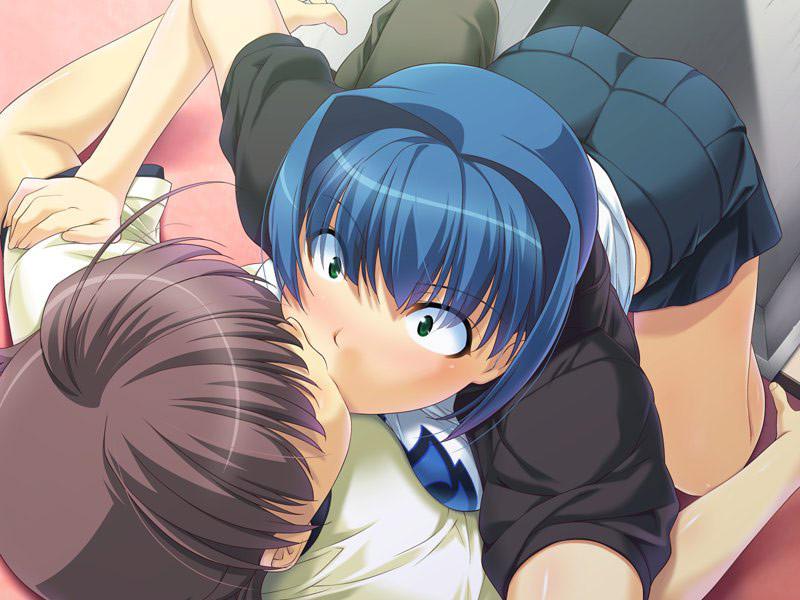 19P Beautiful pink and blue haired hentai sisters with big breasts