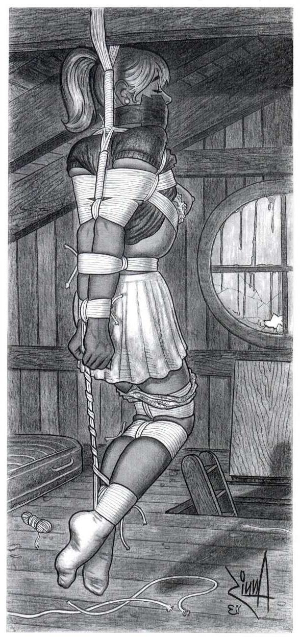 15P beautiful women tied tight with ropes