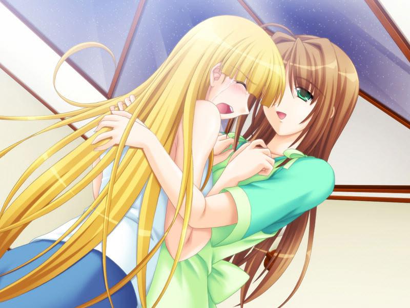 11P Blonde hentai whore with big tits with her green haired sister