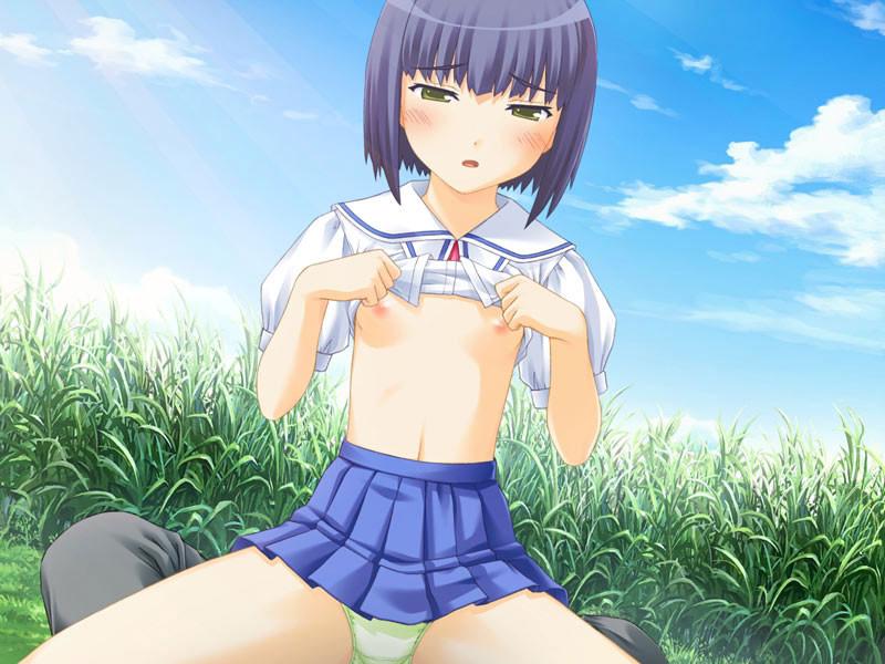 18P Very petite hentai schoolgirls in short skirts and perky titties