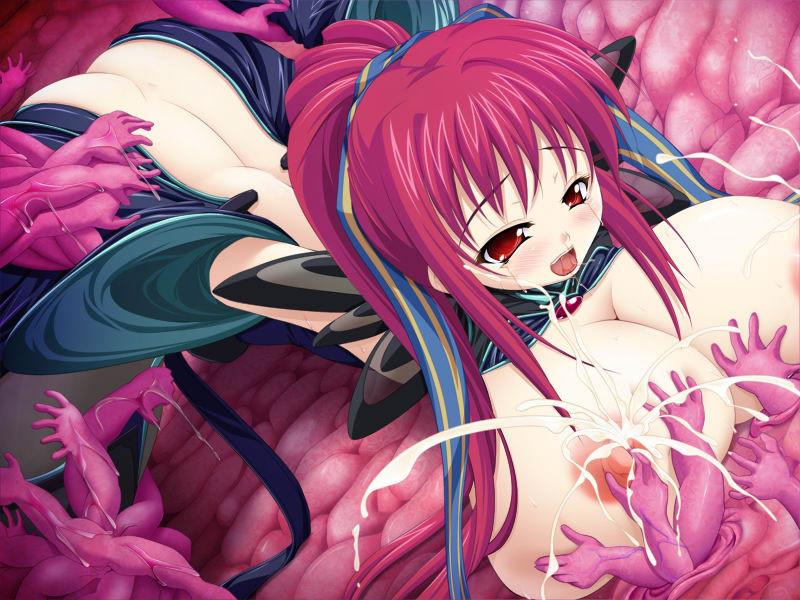 20P Slimey tentacle monsters attack hentai virgins with big breasts
