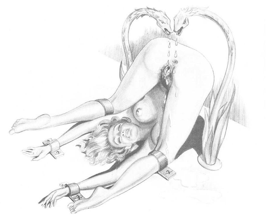 15P vintage artwork of evil female bdsm