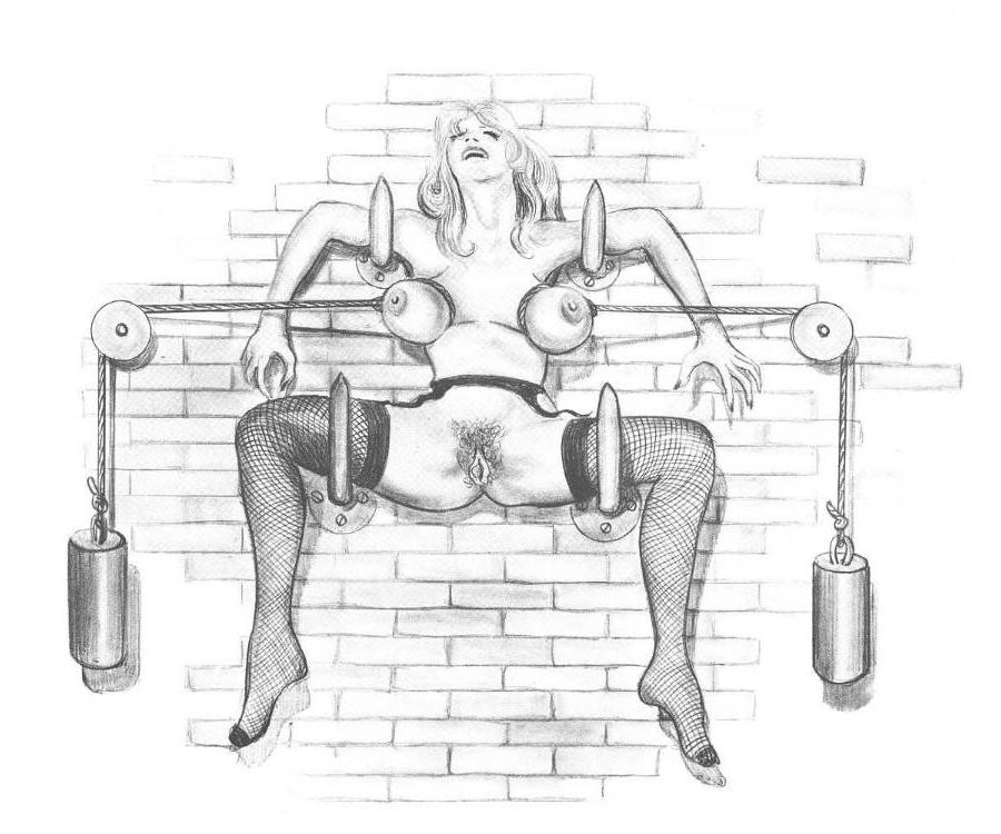 15P vintage artwork of evil female bdsm