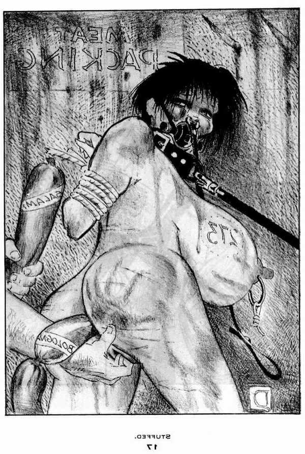 15P nipples pulled extremely hard bdsm art