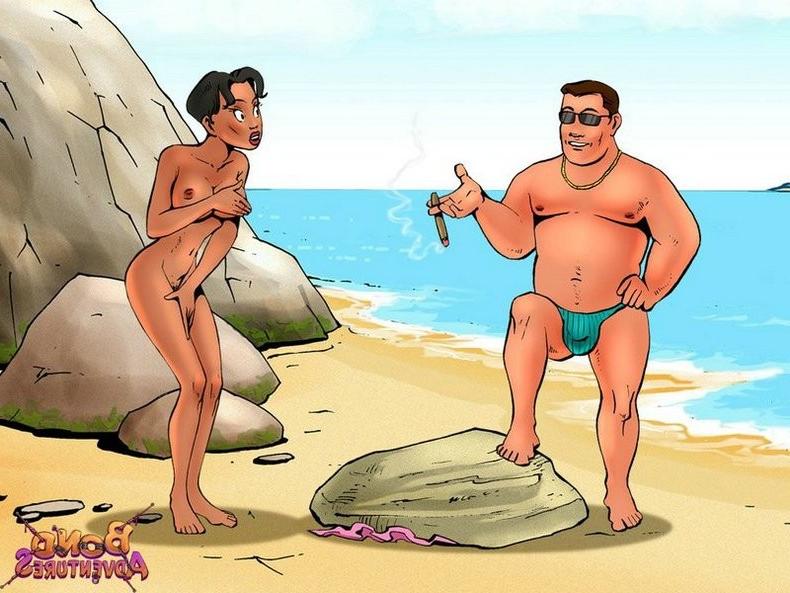 15P Bondage cartoon sex on the beach with Bruce Bond