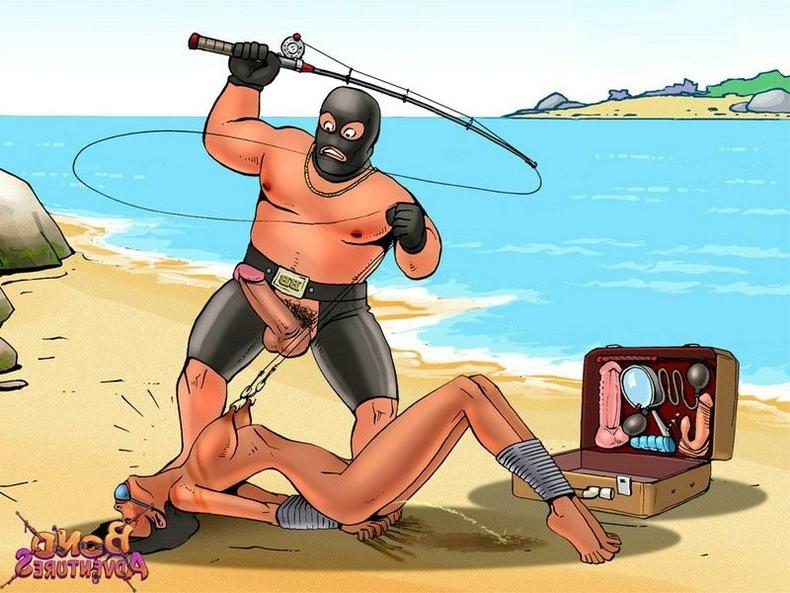 15P Bondage cartoon sex on the beach with Bruce Bond
