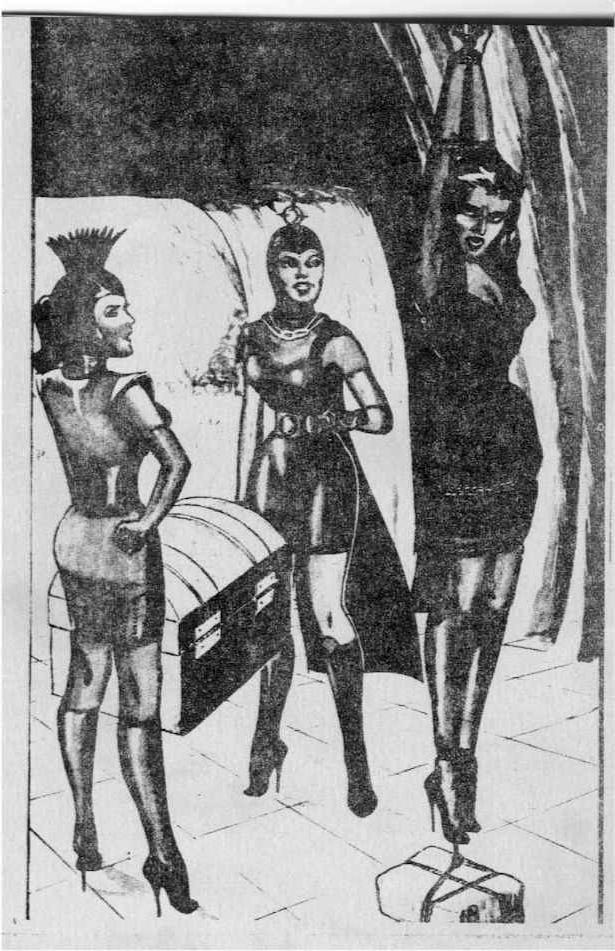 15P vintage female dungeon bdsm art