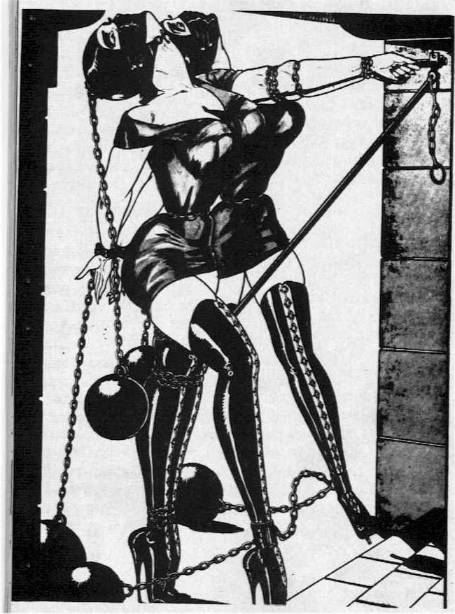 15P vintage female dungeon bdsm art