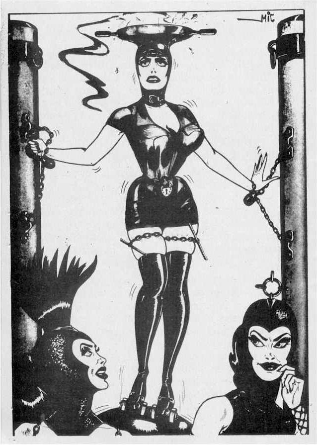 15P vintage female dungeon bdsm art