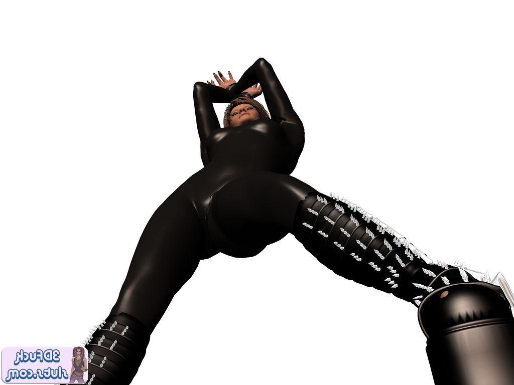 18P 3D babe in shiny latex