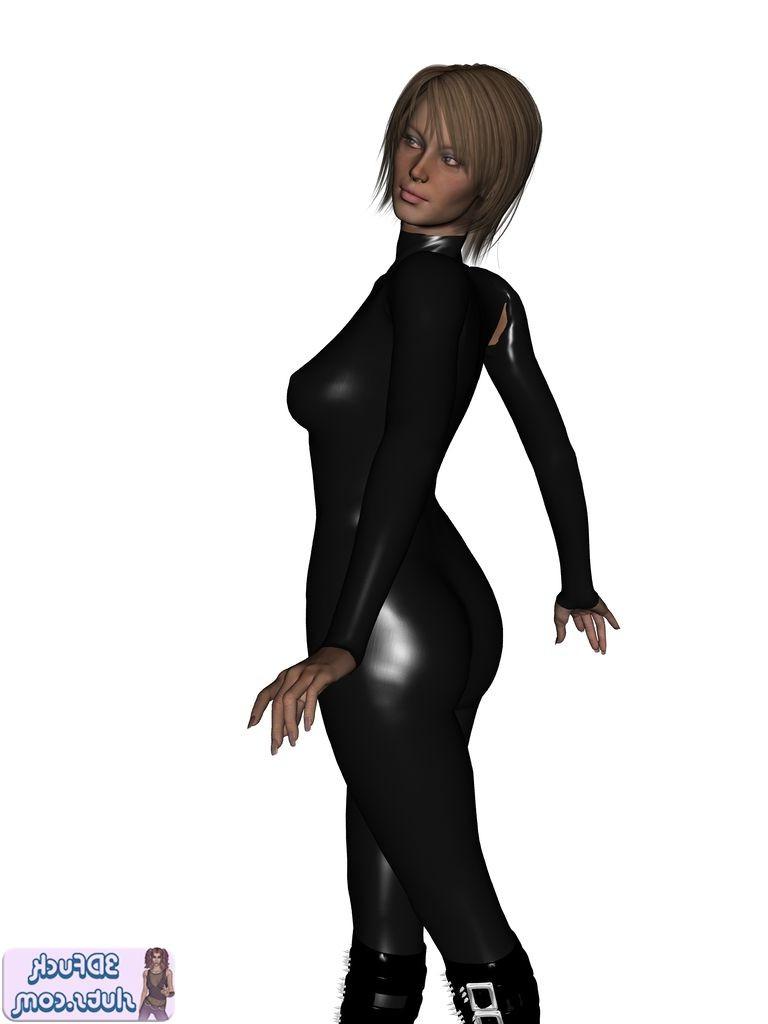 18P 3D babe in shiny latex