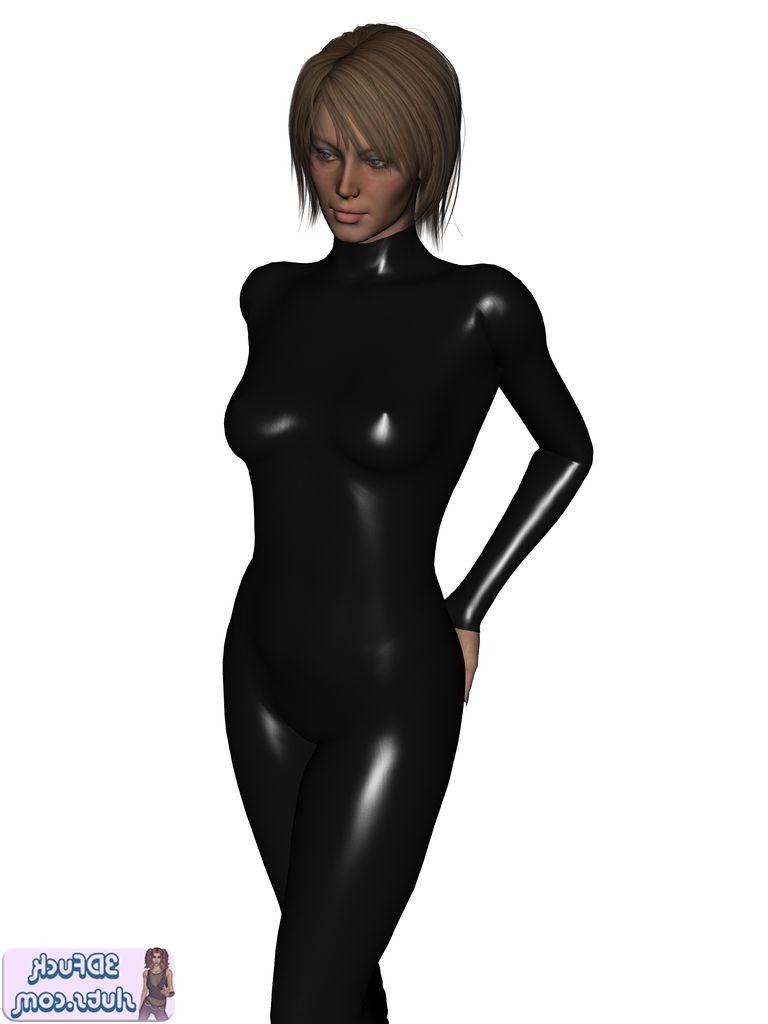 18P 3D babe in shiny latex