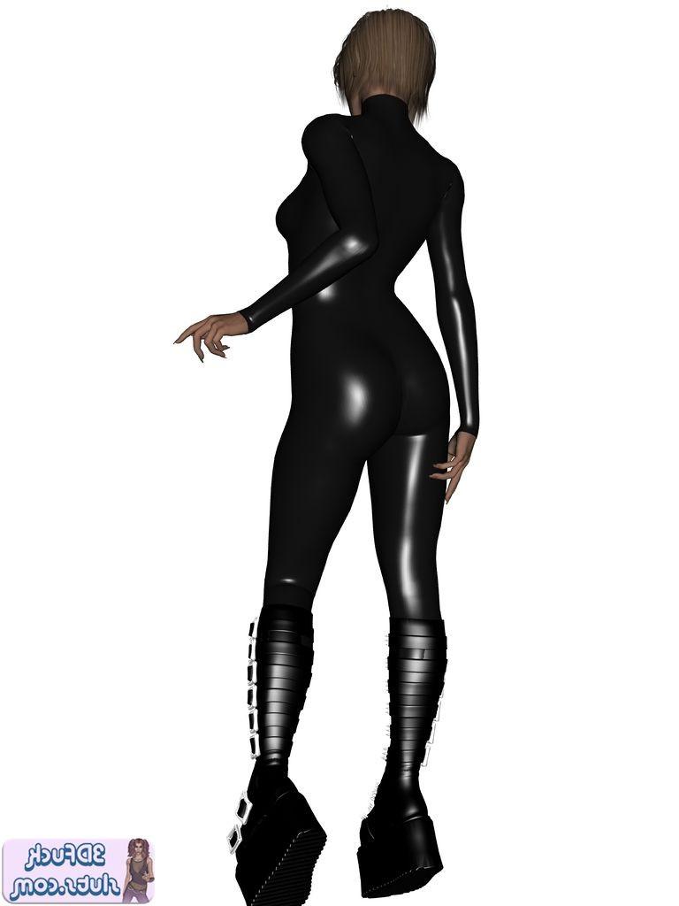 18P 3D babe in shiny latex
