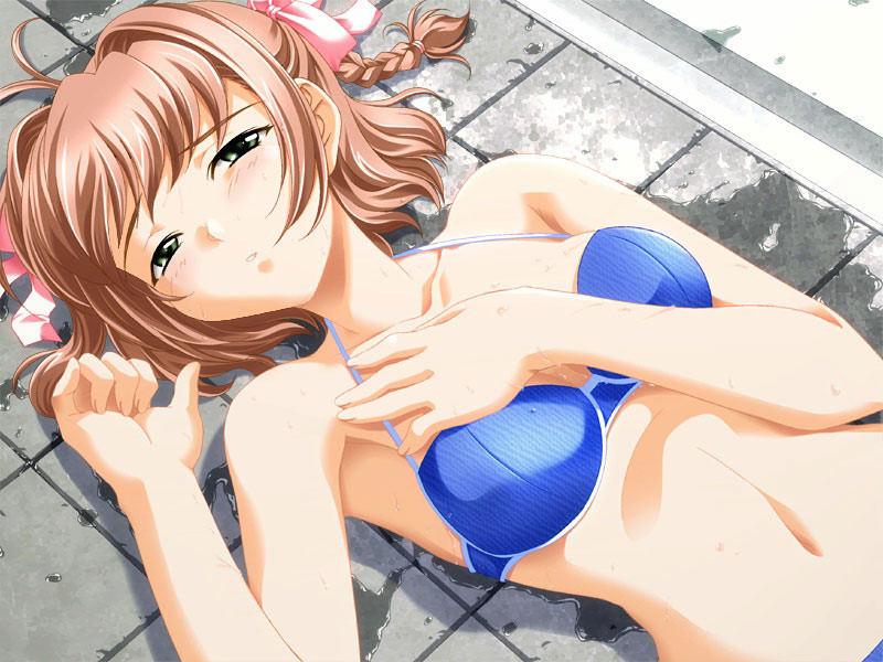 6P Summer time hentai teens enjoy their new tits and bathing suits