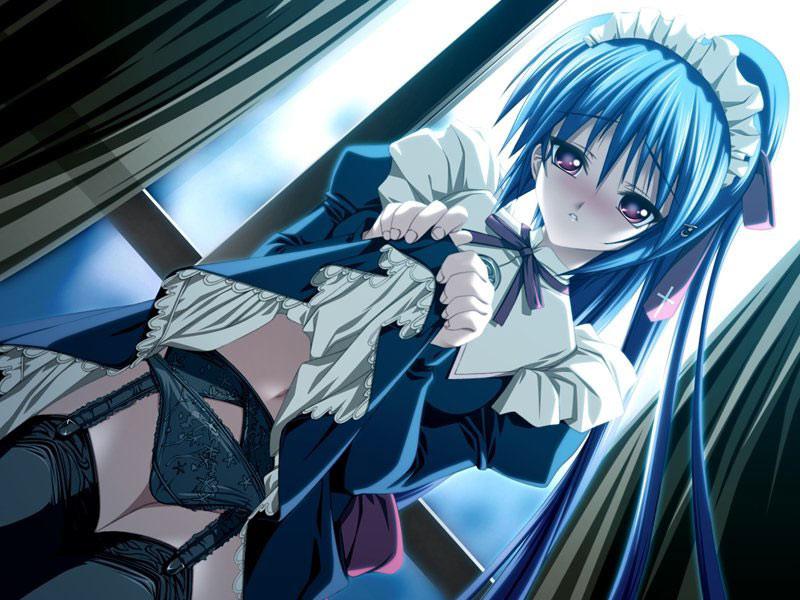 20P Cute hentai schoolgirls with short skirts and cotton panties