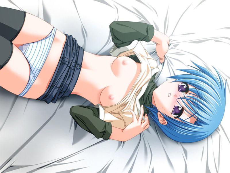 20P Cute hentai schoolgirls with short skirts and cotton panties