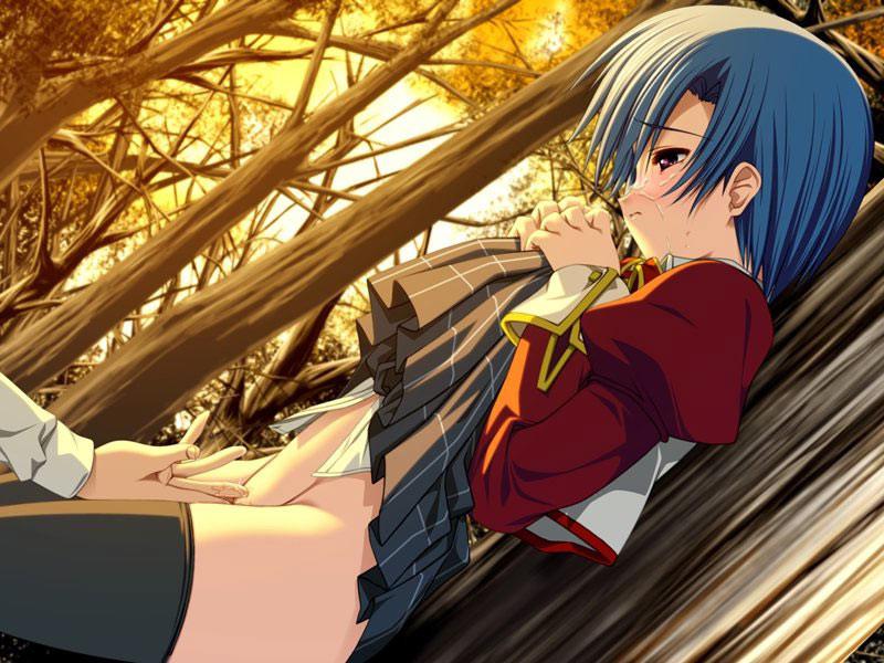 20P Cute hentai schoolgirls with short skirts and cotton panties
