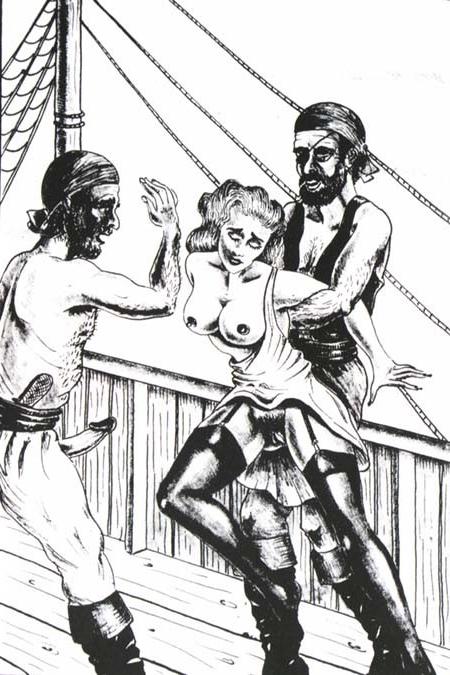 15P evil pirates force women to deepthroat