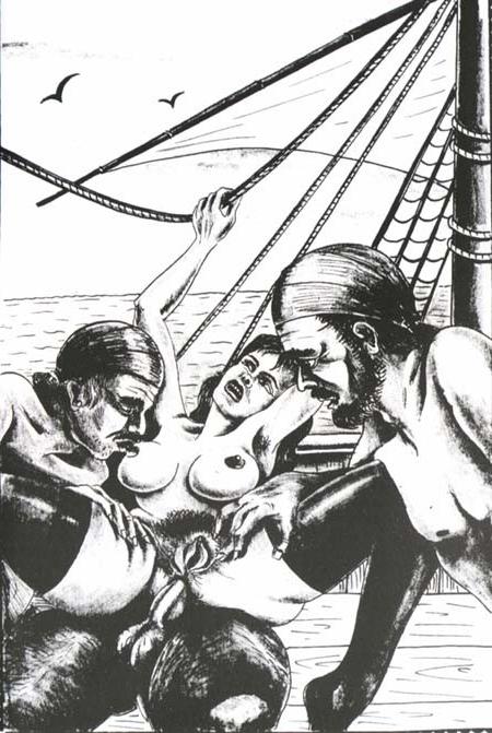 15P evil pirates force women to deepthroat