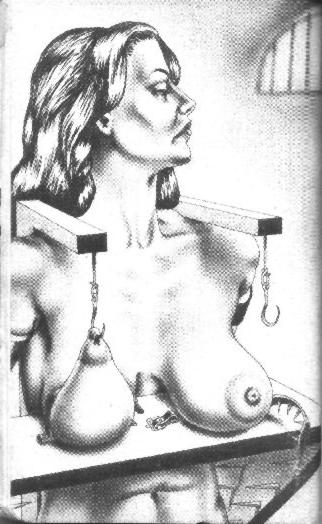 15P women tormented nipple rings pulled