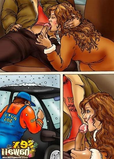 15P Dirty blowjob in nature in adult comics