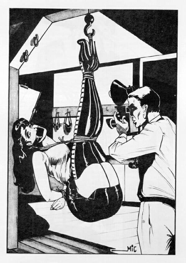 15P Latex-Leder und Ballknebel, weibliches Bondage