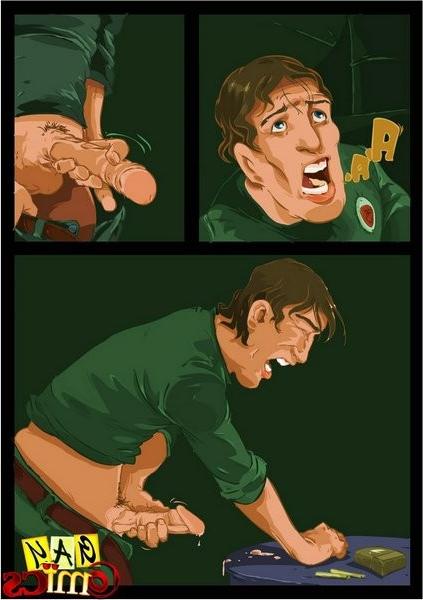 20P Obscene gay cartoon sex in army