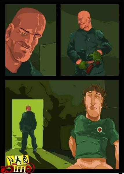 20P Obscene gay cartoon sex in army