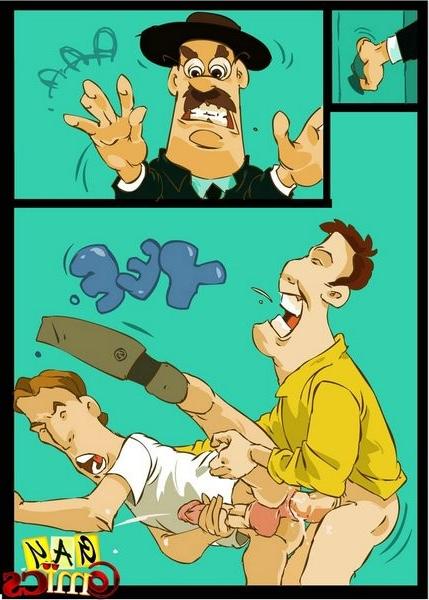 20P Obscene gay cartoon sex in army