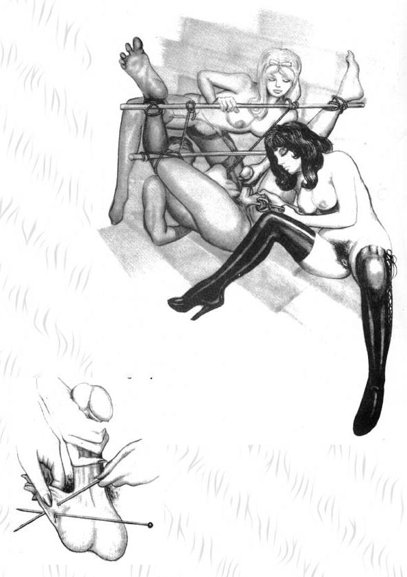15P old time female domination drawings