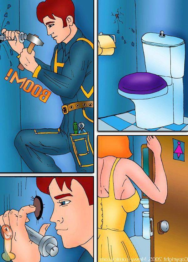 15P Messy  adult comics about sex in toilet