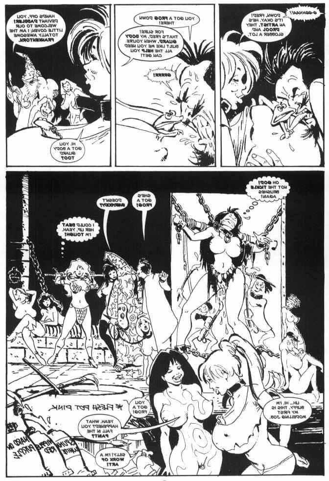 15P huge tits and wild bondage rope comic