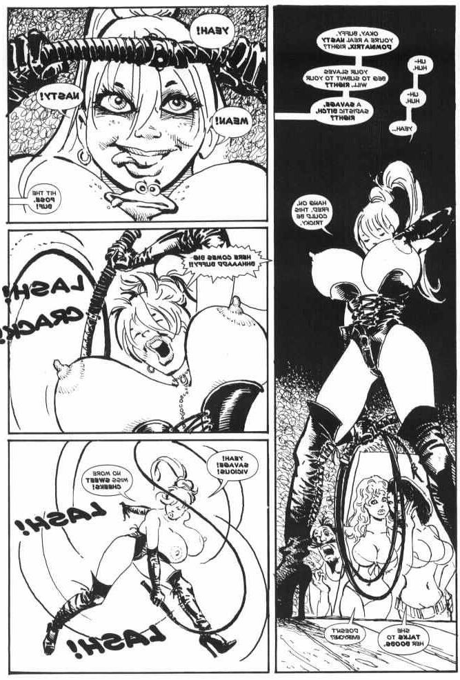 15P huge tits and wild bondage rope comic
